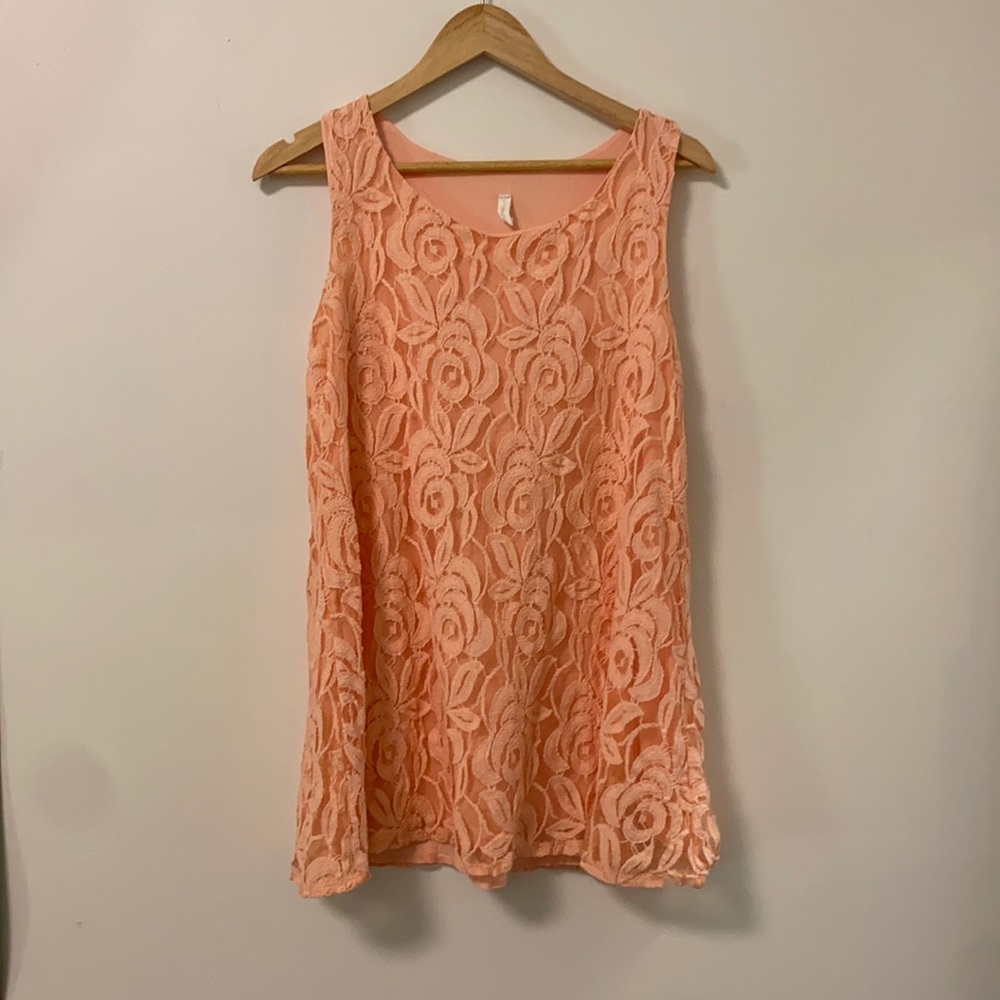 Pink Blush Maternity Pink Lace Tank Top